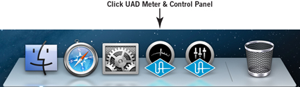 Launching the UAD Meter & Control Panel: Mac