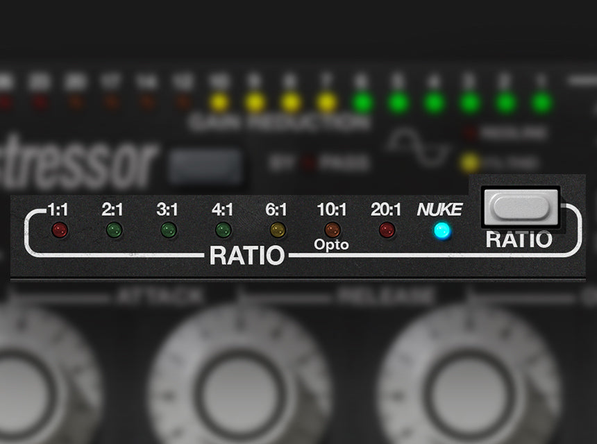UAD Empirical Labs EL8 Distressor 圧縮比を選んでコンプのキャラクターを決める