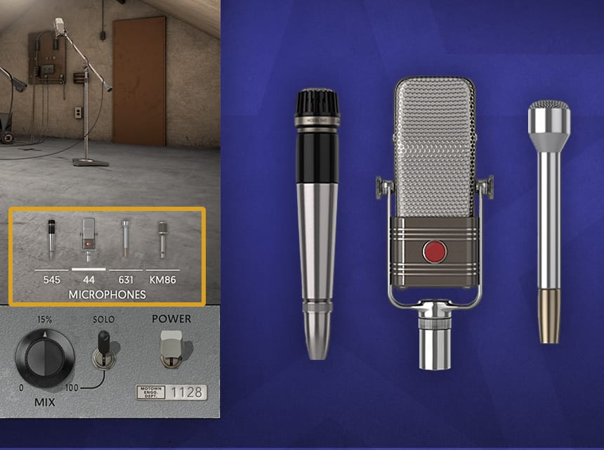 UAD Hitsville Reverb Chambers マイク位置を動かして存在感を調整
